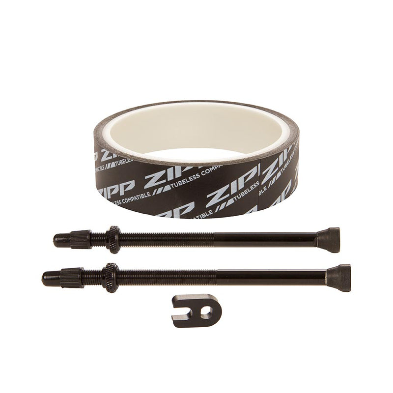 Zipp, Tubeless Kit, 23mm tape and 100mm valves, Fits 858 and 808NSW